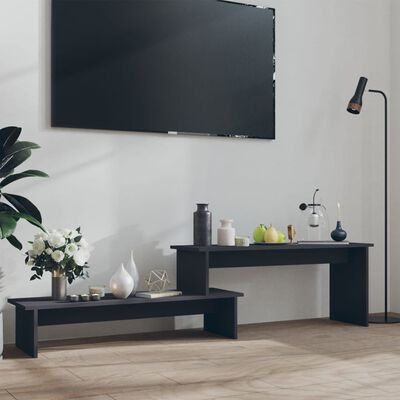 vidaXL TV-bänk grå 180x30x43 cm konstruerat trä