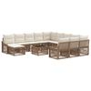 vidaXL Tr&auml;dg&aring;rdsoffset Justerbar 13 pcs Beige konstrotting