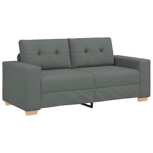 vidaXL Loveseat soffa m&ouml;rkgr&aring; 180x77x82 cm tyg