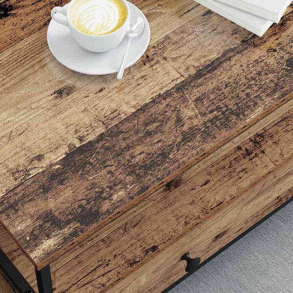 vidaXL Kaffeebord Gammalt trä 100 x 51 x 45 cm Konstruerat trä