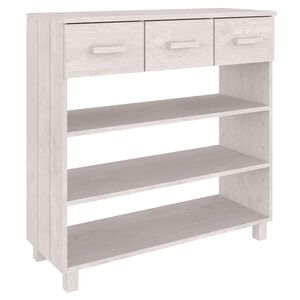vidaXL Konsolbord HAMAR vit 90x35x90 cm massiv furu