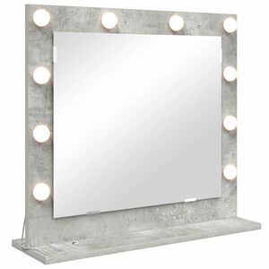 vidaXL Smink Spegel Betonggr&aring; 60 x 55 x 18 cm Glas och konstruerat tr&auml;
