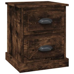 vidaXL S&auml;ngbord r&ouml;kf&auml;rgad ek 39x39x47,5 cm konstruerat tr&auml;