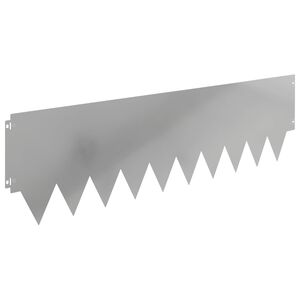 vidaXL Kant f&ouml;r gr&auml;smatta 20 st 103 x 30 cm metall Silver