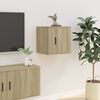 vidaXL V&auml;ggmonterad tv-b&auml;nk sonoma-ek 40x34,5x40 cm