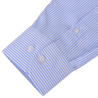 vidaXL Kostymskjorta för män storlek S ljusblå- och vitrandig