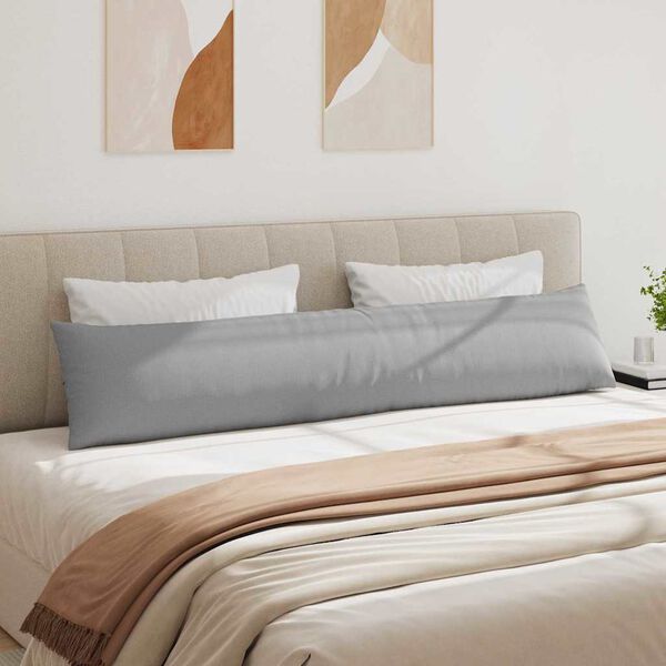 vidaXL Sofakuddar 2 pcs Moln Gr&aring; 200 x 40 cm tyg