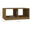 vidaXL Soffbord honungsbrun 75x50x33,5 cm massiv furu