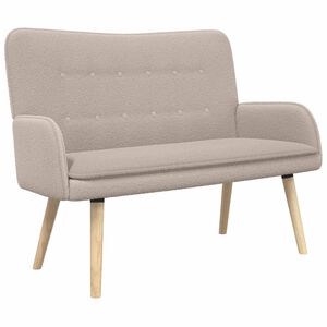 vidaXL 2-sits soffa Ljusgr&aring; 115 x 61 x 87 cm Boucl&eacute;