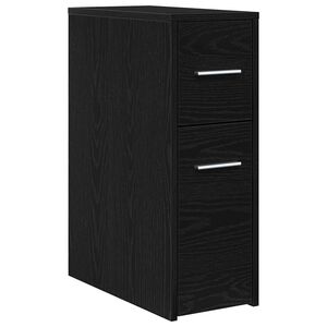 vidaXL Badrumsm&ouml;belset Svart Ek 22 x 44 x 61,5 cm Konstruerat tr&auml;