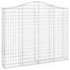 vidaXL Gabion b&aring;gformad 200x30x160/180 cm galvaniserat j&auml;rn