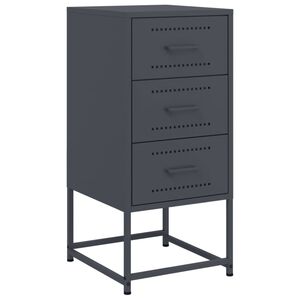 vidaXL S&auml;ngbord antracit 36x39x78 cm st&aring;l