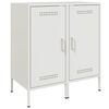 vidaXL Sk&aring;p 2 st vit 36x39x79 cm st&aring;l