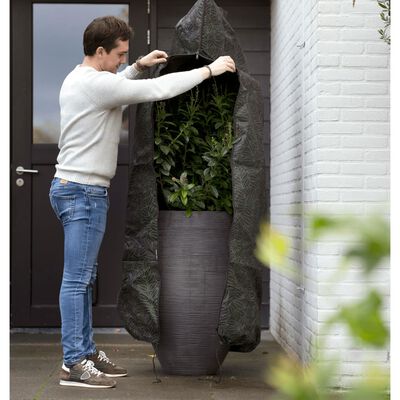 Capi Växtöverdrag medium 100x200 cm svart och grönt tryck