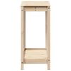 vidaXL Växtbord med hylla 82,5x35x75 cm massivt furu