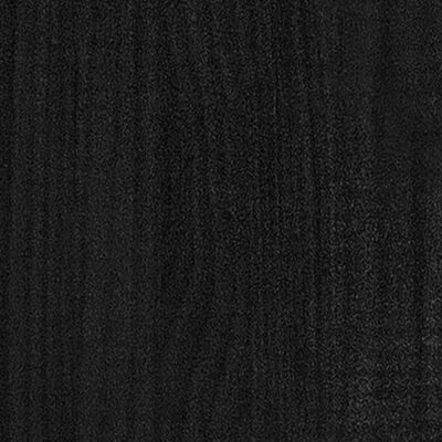 vidaXL Sängram svart massiv furu 100x200 cm enkelsäng