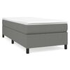vidaXL Boxspring-s&auml;ngram m&ouml;rkgr&aring; 90x190 cm tyg