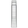 vidaXL Gabioner bågformade 15 st 200x30x120/140 cm galvaniserat järn