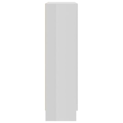 vidaXL Vitrinskåp vit högglans 82,5x30,5x115 cm spånskiva