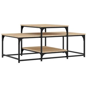 vidaXL Soffbord sonoma-ek 102x60x45 cm konstruerat tr&auml;