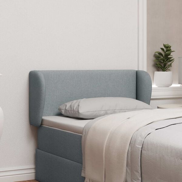 vidaXL S&auml;nggavel &Ouml;ra Ljusgr&aring; 40 x 23 x 6 cm tyg