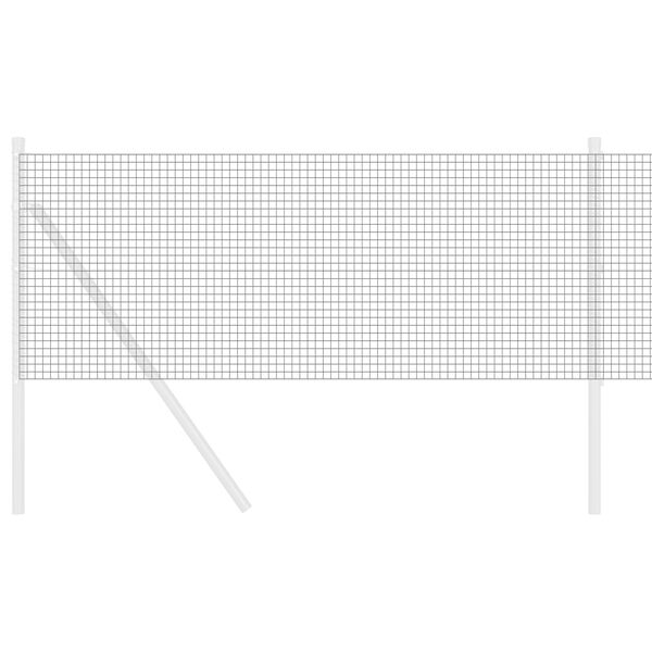 vidaXL Svetsat trådstängsel Grå 0.8 x 100 m Stål