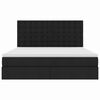 vidaXL F&ouml;rvaringss&auml;ng med LED med madrass Svart 160 x 200 cm Polyester