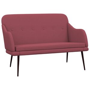 vidaXL B&auml;nk vinr&ouml;d 110x76x80 cm tyg