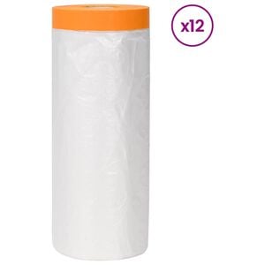 vidaXL Dammark med klistertejp 12 st Transparent 240 x 2000 cm HDPE