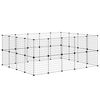 vidaXL Hundgård svart 36 paneler 35x35 cm stål