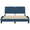 vidaXL Bed Frame without Mattress Blue 120x200 cm Fabric