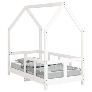 vidaXL S&auml;ngram f&ouml;r barns&auml;ng vit 70x140 cm massiv furu