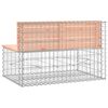 vidaXL Trädgårdsbänk gabion-design 103x70x65 cm massivt douglasträ