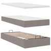 vidaXL Ottoman s&auml;ngram med madrasser taupe 160x200 cm tyg