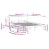 vidaXL Sängram med lådor vit 135x190 cm massiv furu