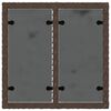 vidaXL Trädgårdsbord med glasskiva brun 55x55x37 cm konstrotting