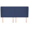 vidaXL S&auml;nggavel med kanter bl&aring; 163x23x118/128 cm tyg