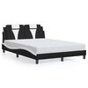 vidaXL Bed Frame "Viana" without Mattress Black and White 120x200 cm Faux Leather