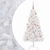 vidaXL Konstgjord julgran med julkulor 210 cm 300 LED-lampor Varmvit