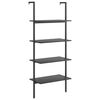 vidaXL Hylla 4 hyllplan svart 64x35x152,5 cm