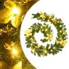 vidaXL Julgirlang med LED-lampor gr&ouml;n 2,7 m PVC