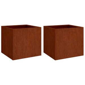 vidaXL Odlingsl&aring;dor 2 st 32x30x29 cm rosttr&ouml;gt st&aring;l