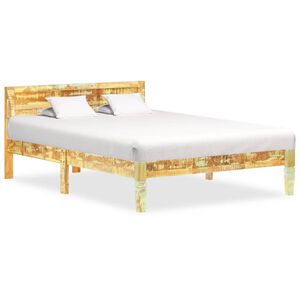 vidaXL Sängram massivt återvunnet trä 120x200 cm