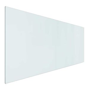vidaXL Glas eldstad platta Transparent 120 x 50 cm Glas