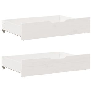 vidaXL S&auml;ngl&aring;dor 2 st vit 80x55x17 cm massiv furu