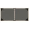 vidaXL Trädgårdsbord med glasskiva grå 115x54x74 cm konstrotting