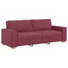 vidaXL Soffa 3 pcs Vinr&ouml;d 220 x 80 x 84 cm Linnenblandad tyg