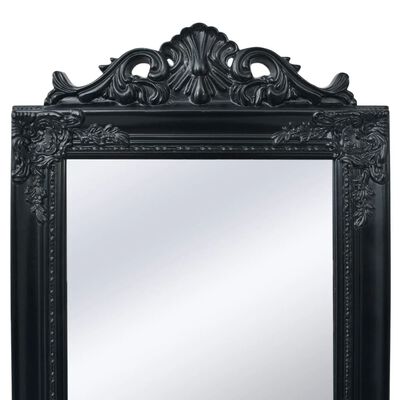 vidaXL Fristående spegel i barockstil 160x40 cm svart