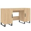 vidaXL Skrivbord sonoma-ek 140x50x75 cm konstruerat tr&auml;
