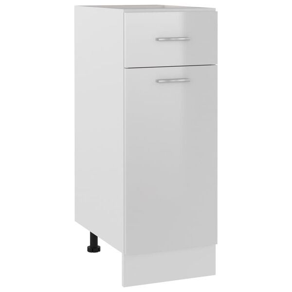 vidaXL Underskåp med låda “Lyon” vit högglans 30x46x81,5 cm